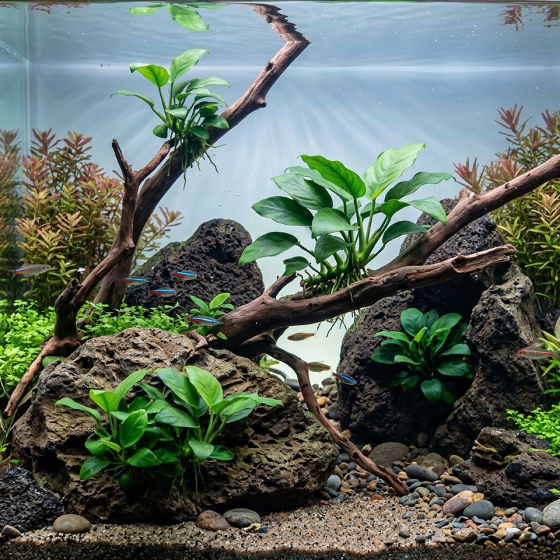 Anubias barteri var. glabra - roślina do akwarium