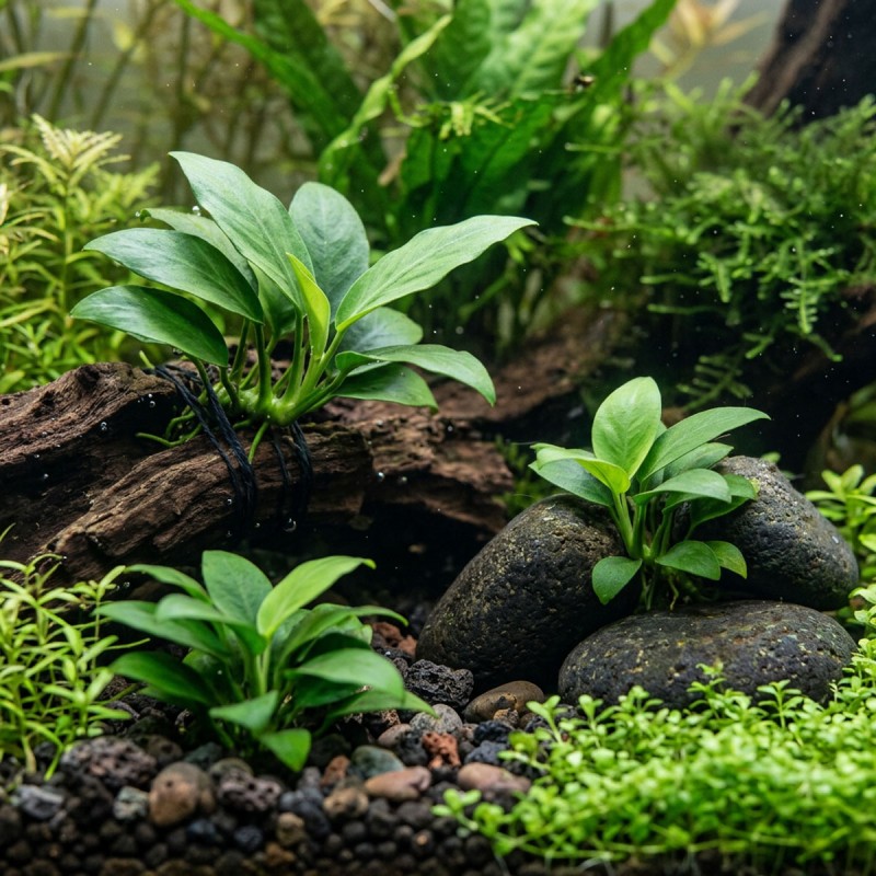 Anubias barteri var. glabra - roślina do akwarium