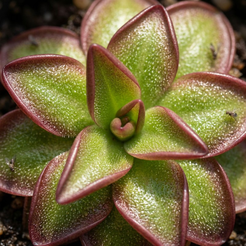 Pinguicula 'Red Starfish' - roślina owadożerna tłustosz do terrarium