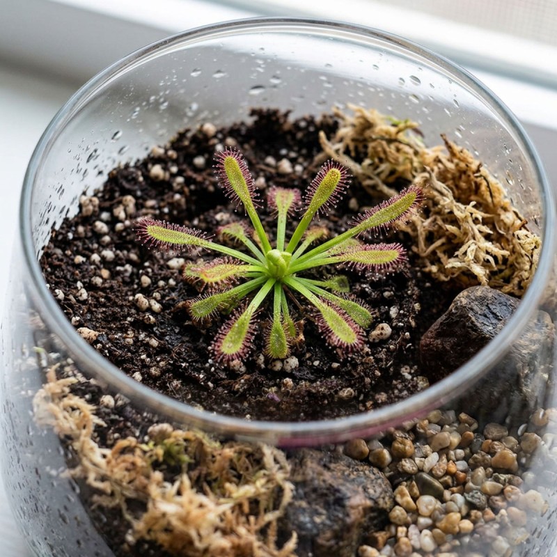 Drosera capensis - roślina owadożerna rosiczka przylądkowa do terrarium Drosera capensis - roślina owadożerna rosiczka przylądkowa do terrarium