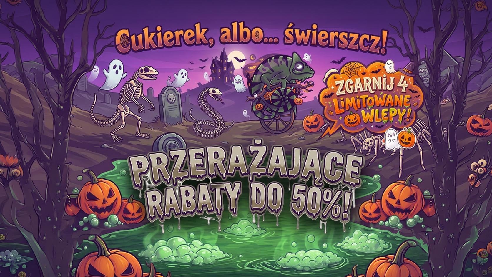 Halloween cukierek albo swierszczyk