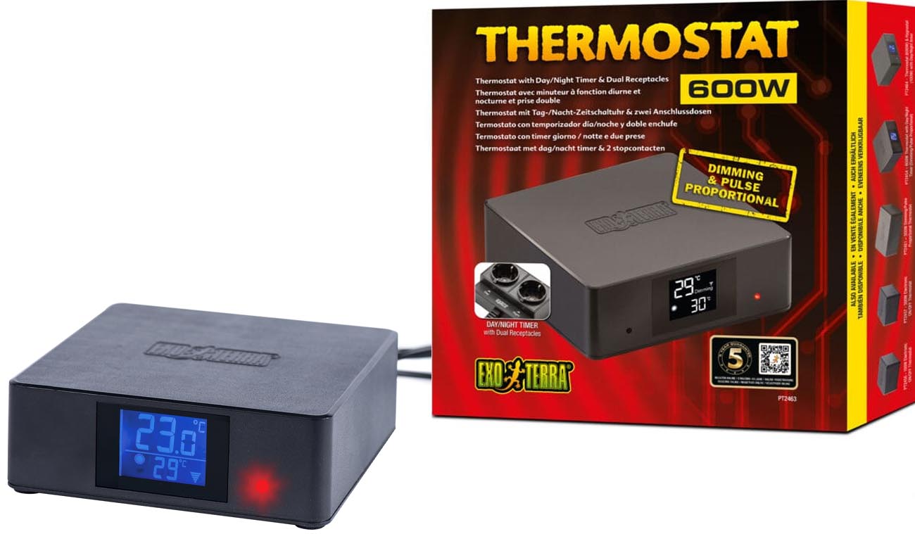 Termostat dzień / noc 600W z dwoma gniazdami pulsacyjny / ściemniający EXO TERRA