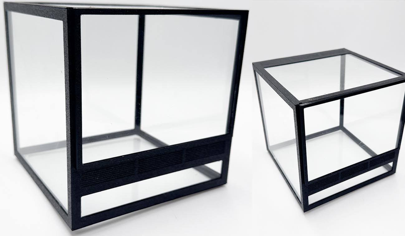 Terrarium szklane 15x15x15cm z ramkami