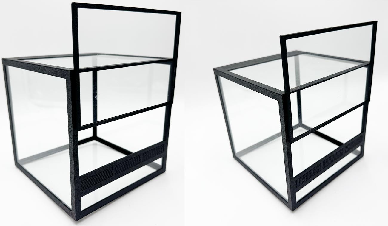 Terrarium szklane 15x15x15cm gilotyna