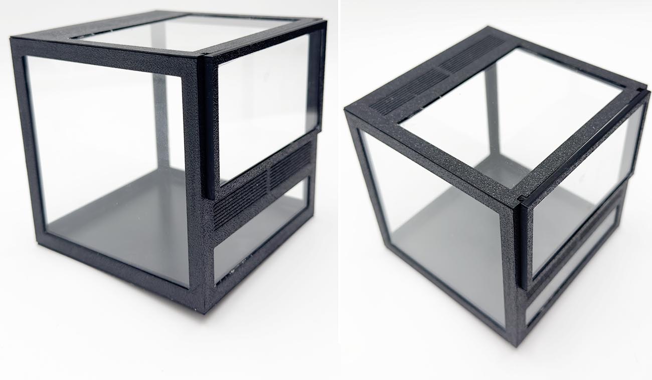 Terrarium szklane 10x10x10cm z ramkami