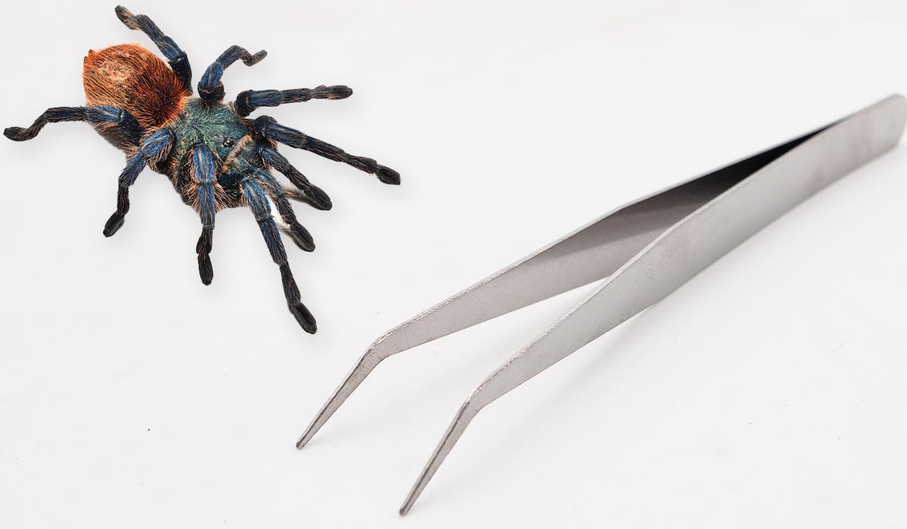 Pinceta miękka 12cm zakrzywiona