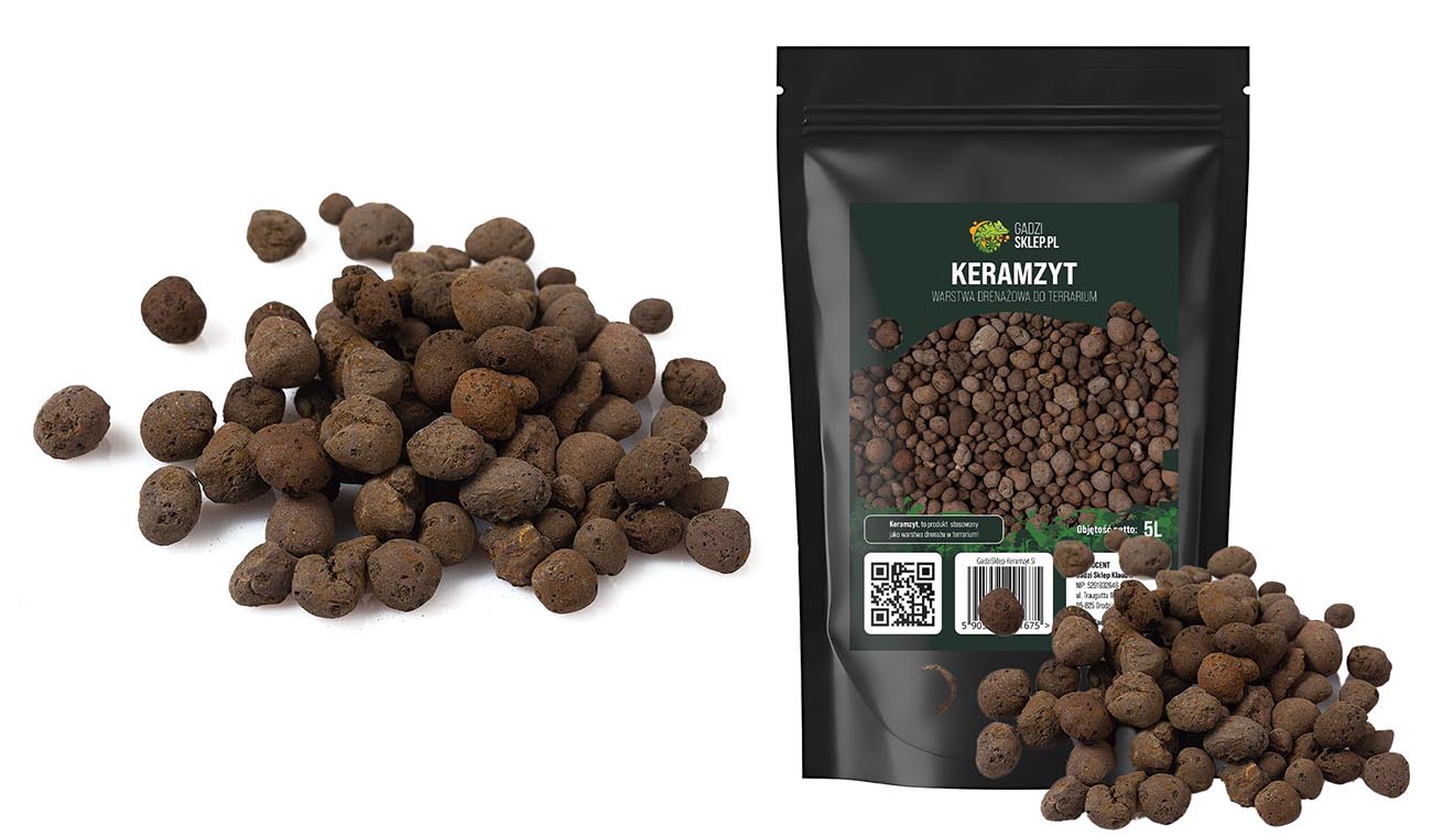 Keramzyt - drenaż do terrarium