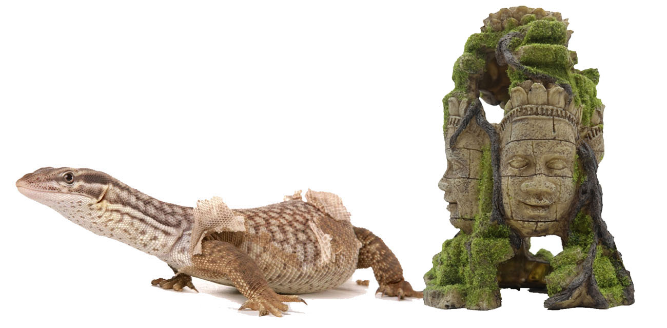 Kryjówka wystrój terrarium - Posąg z mchem 25cm Reptile Nova