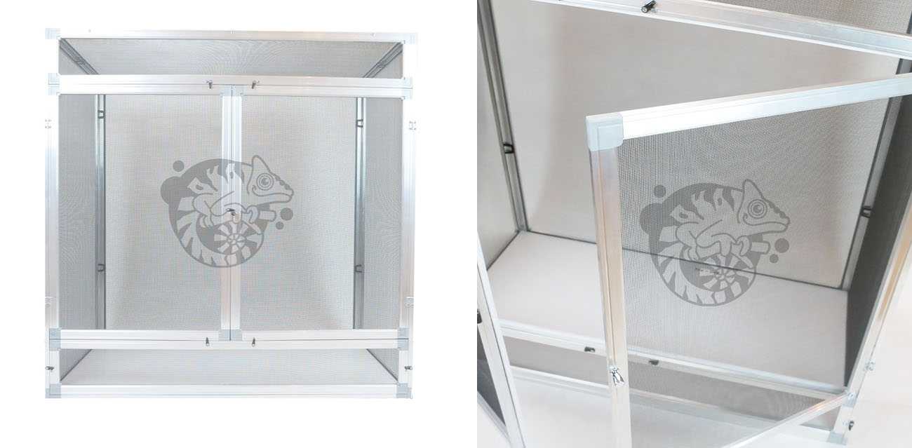 Reptilecham Duże Terrarium Siatkowe 100x50x100cm dla Kameleona