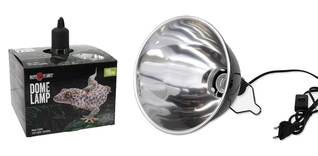 Repti Planet Głęboka Lampa Kloszowa 19cm do 150W