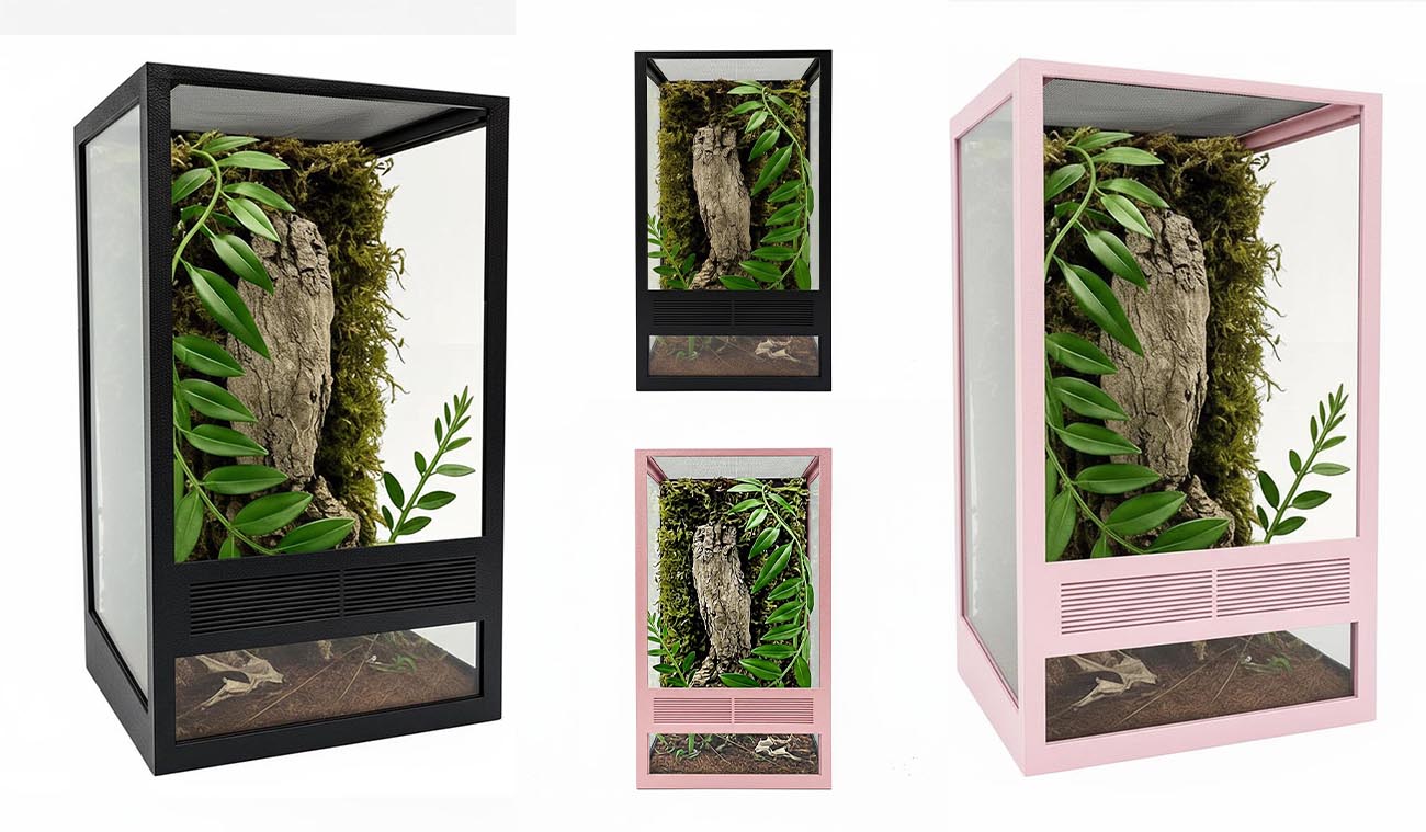 Zestaw terrarium szklane 10x10x20cm z ramkami