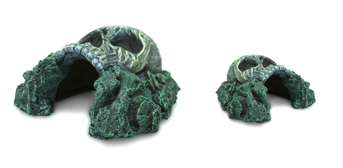 Terra Natura kryjówka "Skała z Czaszką" 16cm - dekoracja do terrarium
