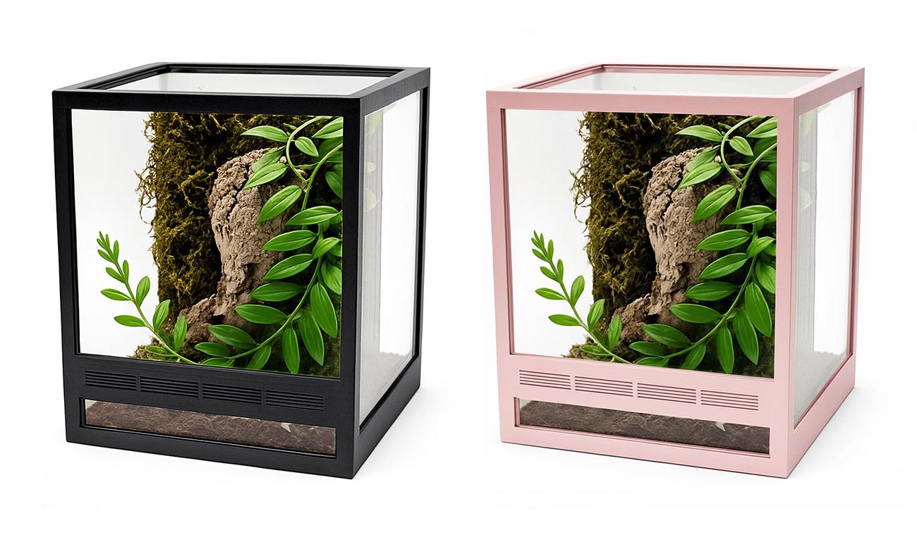 Zestaw terrarium szklane 15x15x15cm z ramkami