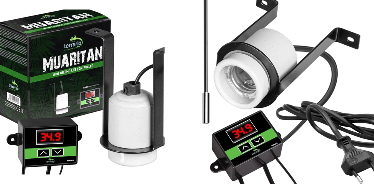 Terrario Mauritan Temperature Control – oprawka ceramiczna z termostatem (2w1)