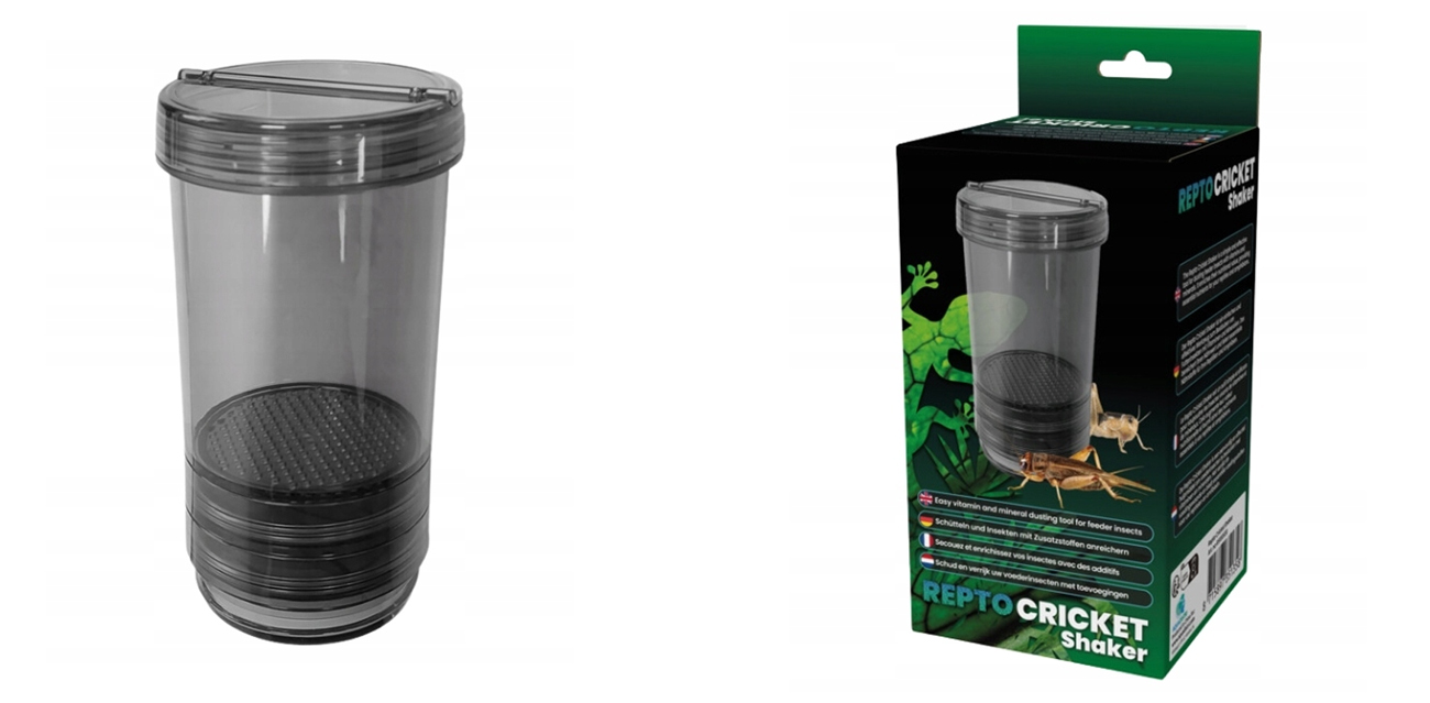 Repto Cricket Shaker – kubek do suplementacji i karmienia (bez bałaganu)