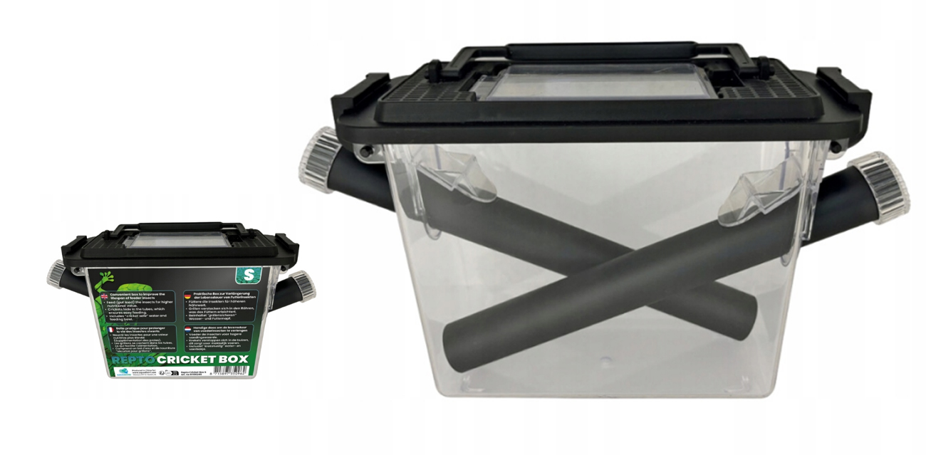 Repto Cricket Box S (21x9x15 cm) – pojemnik na swierszcze z systemem tub