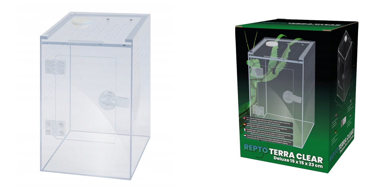 Repto Terra Clear Deluxe Challenge (15x15x23 cm) – akrylowe terrarium premium