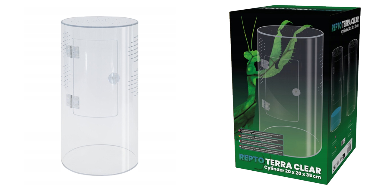 Repto Terra Clear Deluxe Cylinder (Ø20 x 35 cm) – przestronna tuba premium