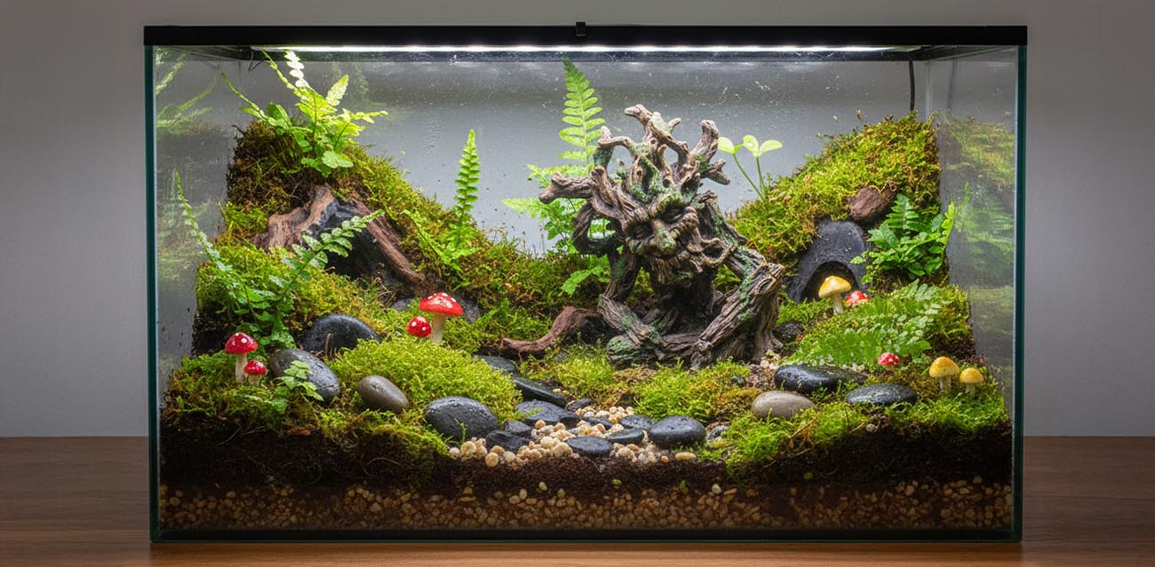 Kryjówka Duch Lasu do terrarium i akwarium