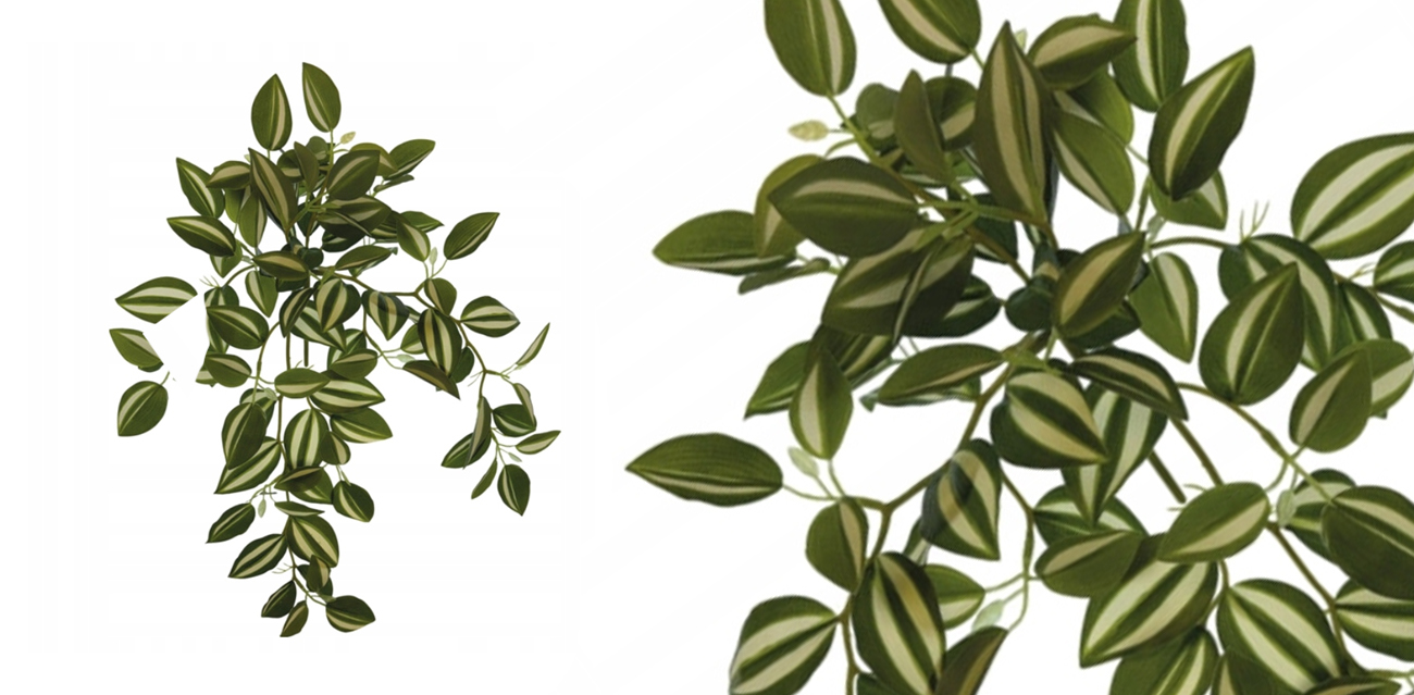 Repto Plant Hanging Green/White (Sztuczna Trzykrotka) – 46 cm
