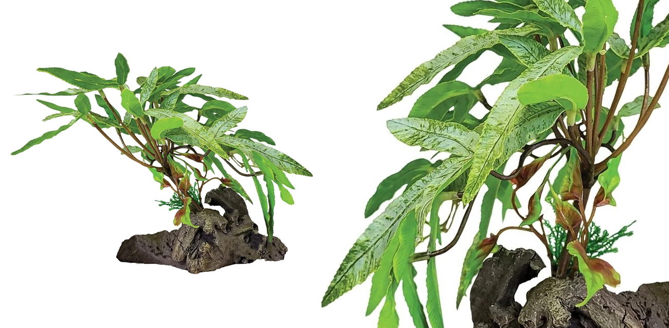 Repto Plant On Deco Three Tip Leaf (29x26x17 cm) – roślina stojąca na podstawie