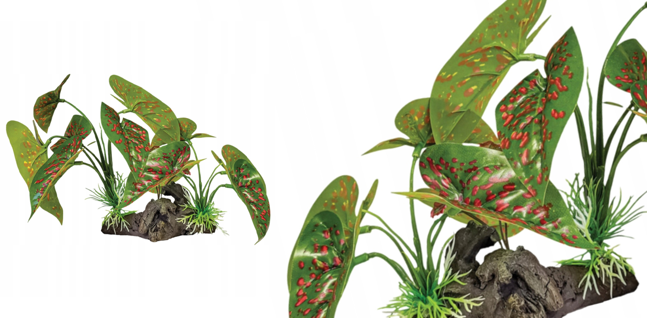 Repto Plant On Deco Elephant Red (32x20 cm) – roślina z czerwonym akcentem