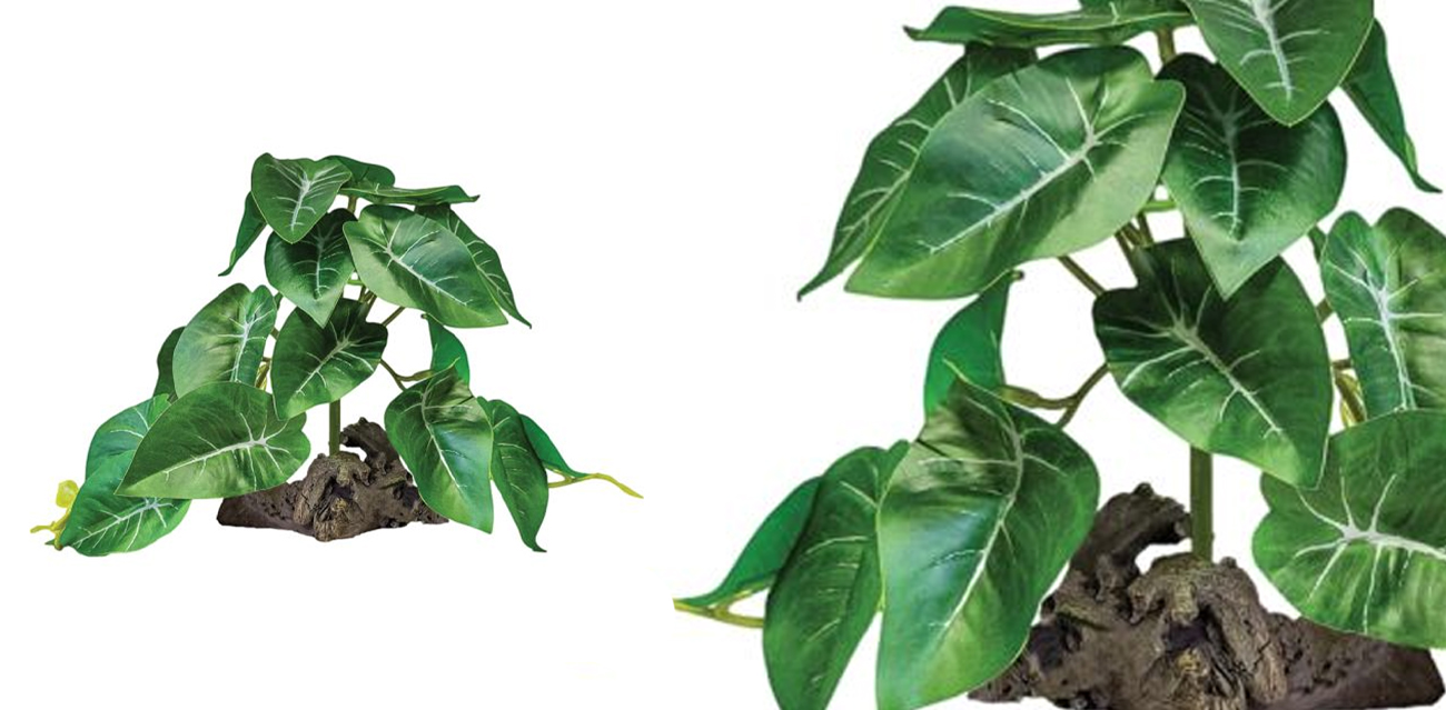 Repto Plant On Deco Elephant Green (46 cm) – Roślina typu "Ucho Słonia"
