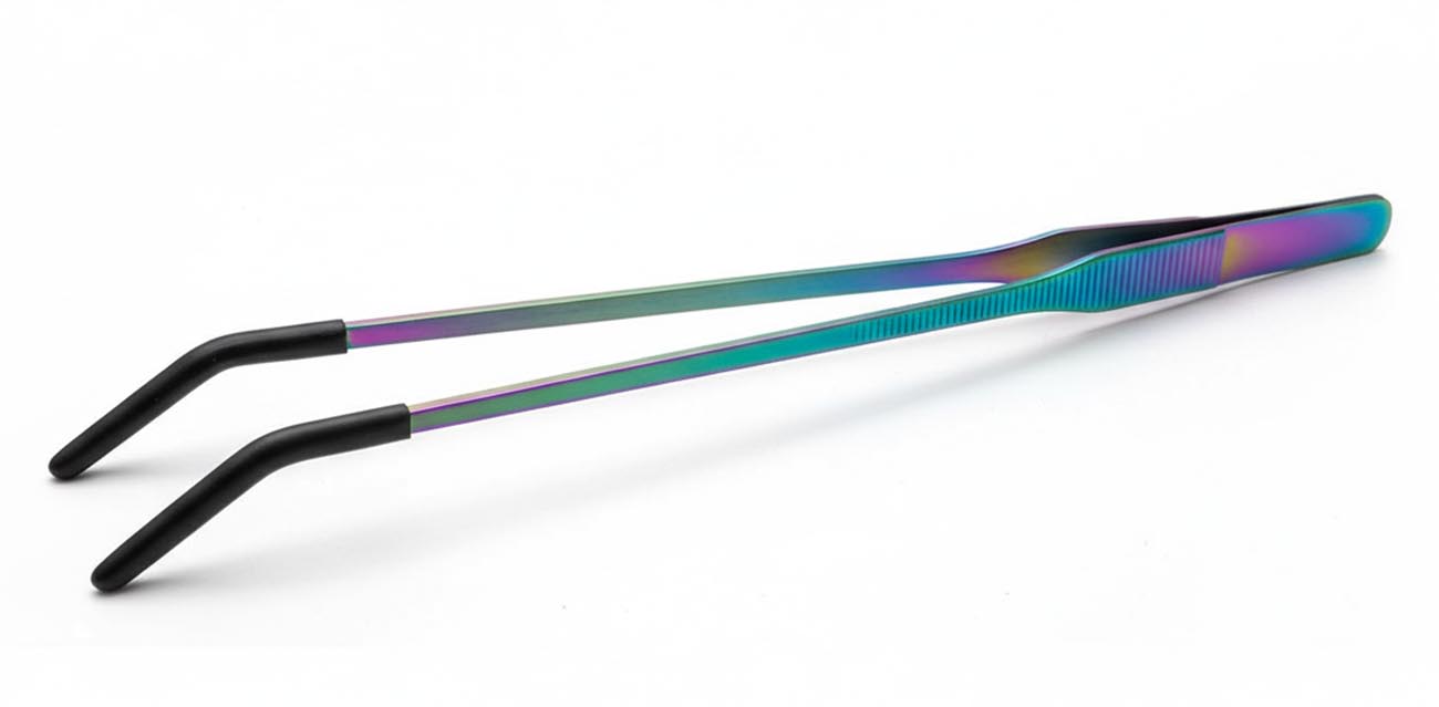 Pinceta zakrzywiona tęczowa 27 cm
