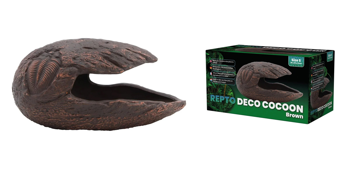 Repto Deco Cocoon Brown S (19x10x9 cm) - naturalna nryjówka "Kokon"