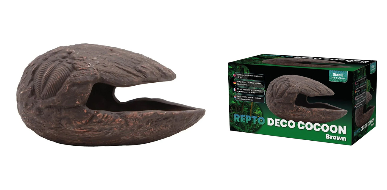 Repto Deco Cocoon Brown L (25x15x13 cm) - duża kryjówka "Kokon"