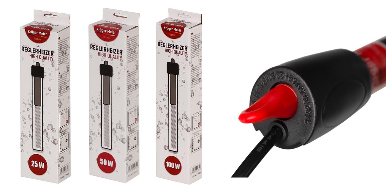 Kruger Meier Reglerheizer (25W - 100W) - niezawodna grzałka z termostatem