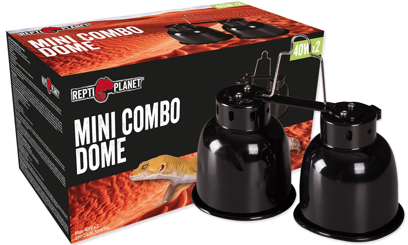 Repti Planet Mini Combo Dome - Podwójna Oprawa do Terrarium (2x40W)