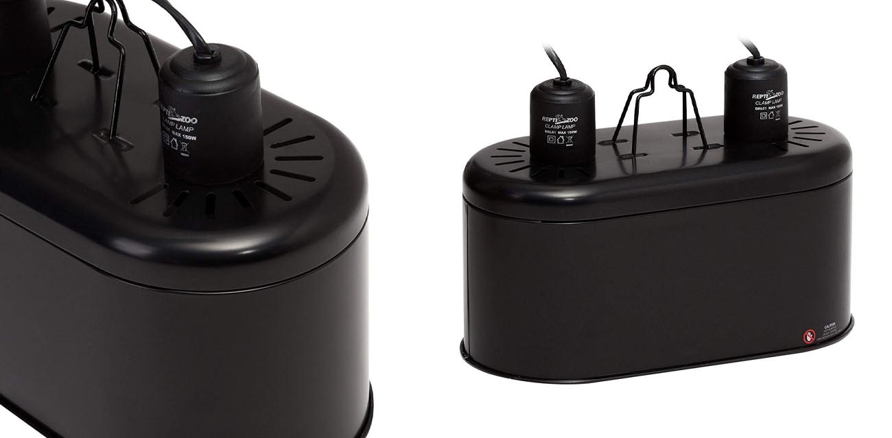 Repti-Zoo Podwójna Oprawa z Odbłyśnikiem (2x 150W)