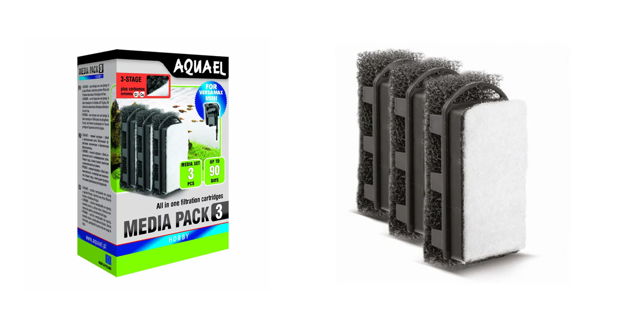 Aquael Wkład FZN-Mini Carbon (3 szt.) - węglowy wkład do filtra