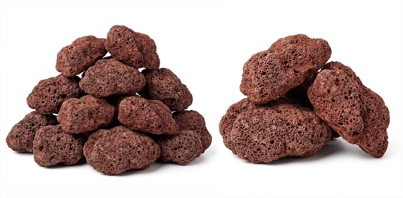 Kamienie Lawa Czerwona Red Lava Stone do Akwarium 1kg MIX 5–20 cm
