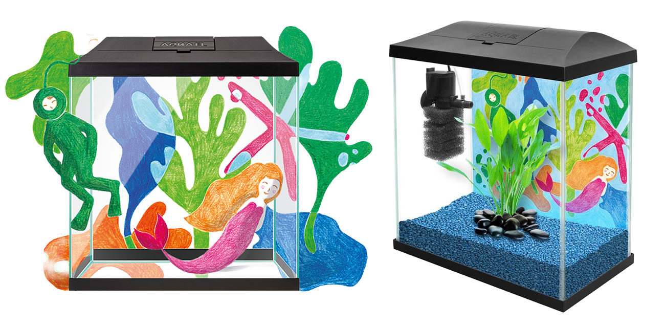 AQUAEL Leddy Mini Creative Set 30 - 28x15x30cm zestaw akwariowy