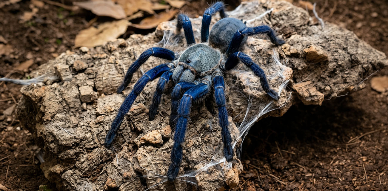 Karmienie ptasznika Cyriopagopus lividus