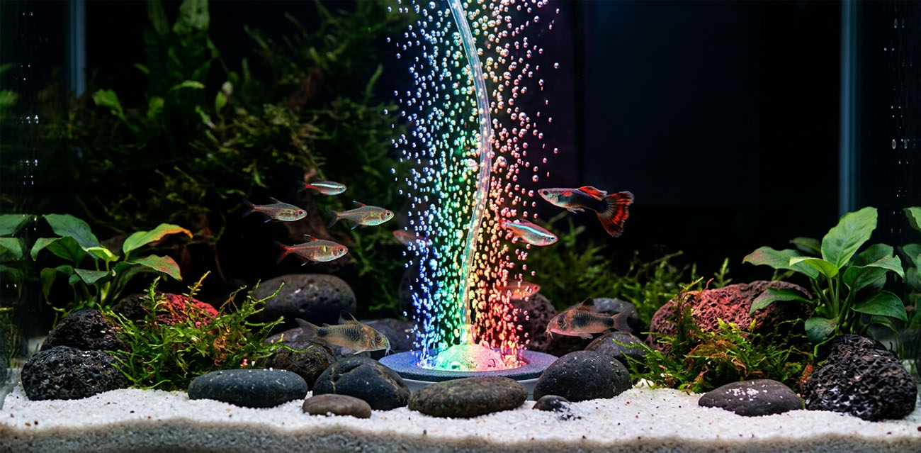 AQUAEL Airlights LED - podświetlany kamień napowietrzający