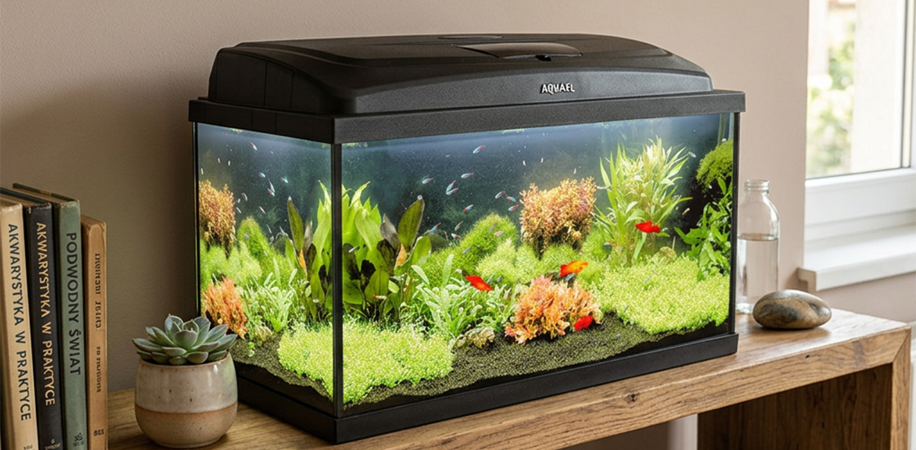 Aquael Aqua4Family 80/P D&N (czarny) - kompletny zestaw akwariowy
