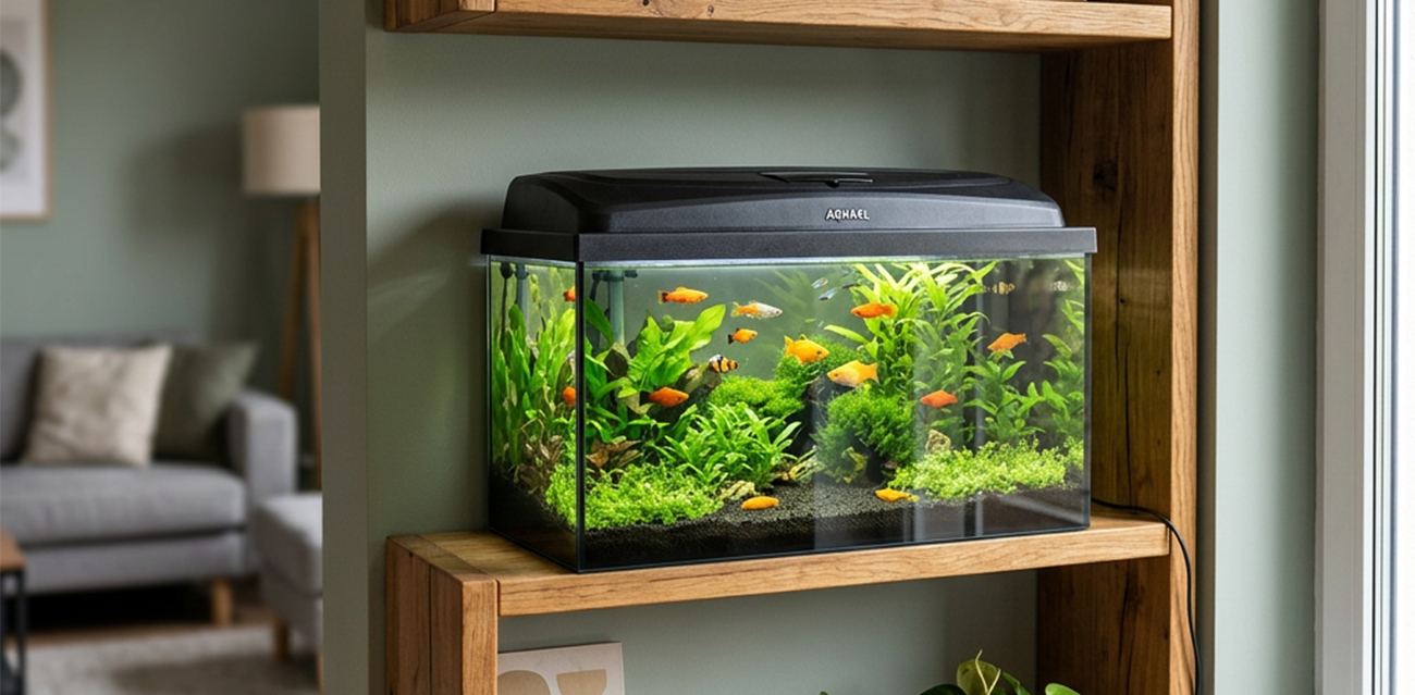 Aquael Aqua4Start 60/P D&N (czarny) - funkcjonalny zestaw akwarystyczny na start