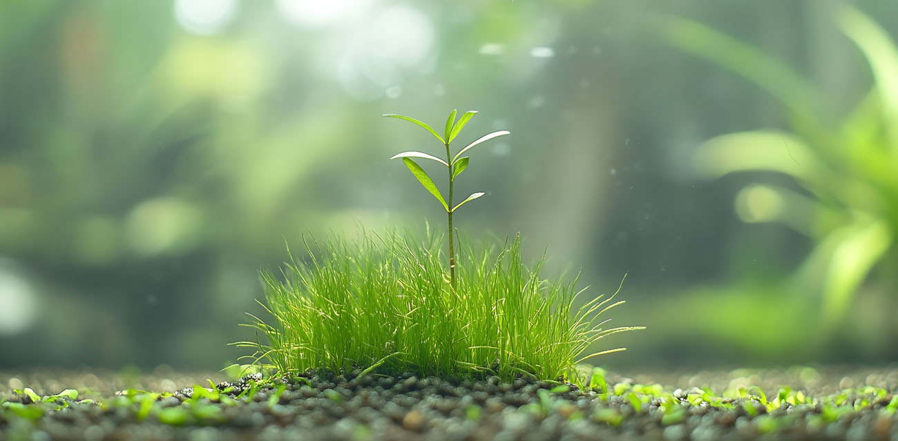 Niski trawnik na pierwszy plan