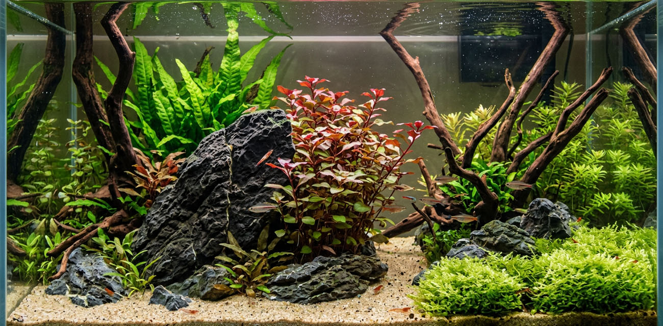 Ludwigia 'Super Mini Red' w aquascapingu