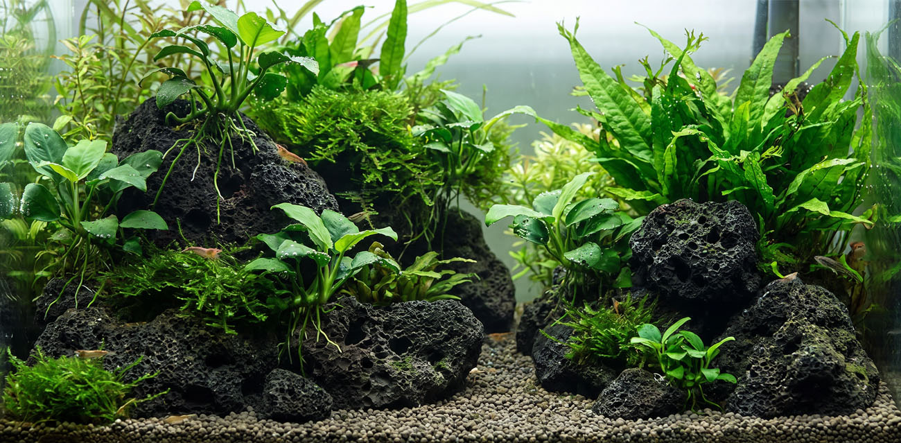 Naturalna lawa wulkaniczna do aquascapingu