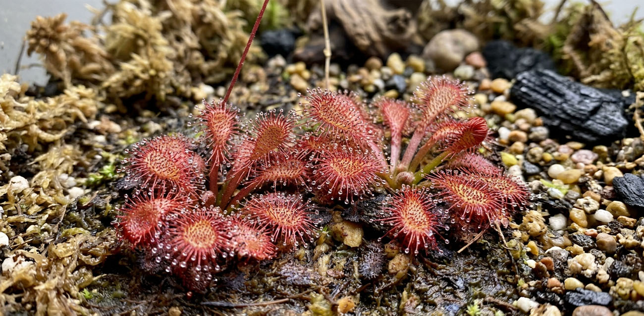 Drosera sp. Lantau island - roślina owadożerna rosiczka do terrarium