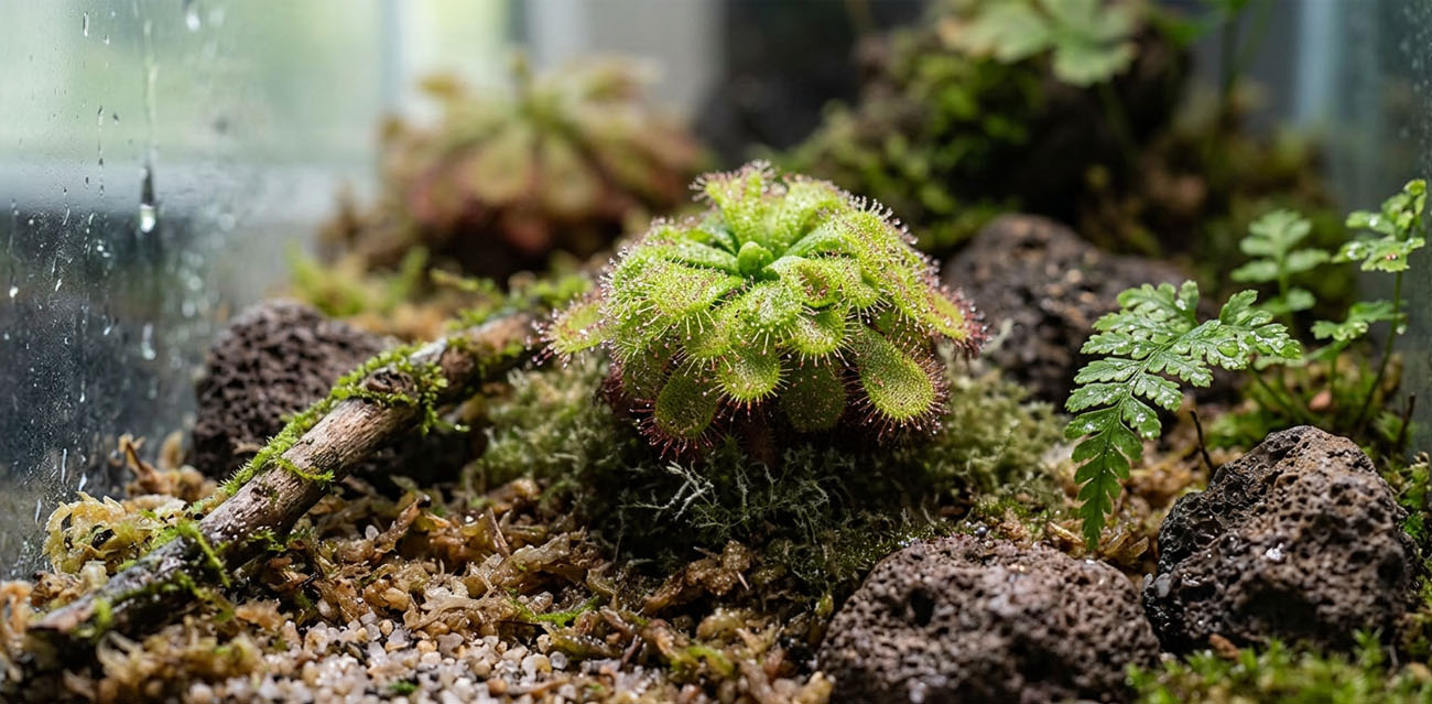 Wygląd i charakterystyka Drosera nidiformis x natalensis