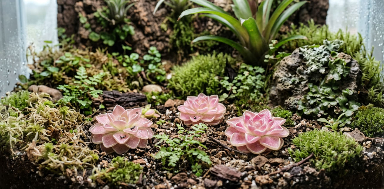 Pinguicula ‘Florian' - roślina owadożerna tłustosz do terrarium
