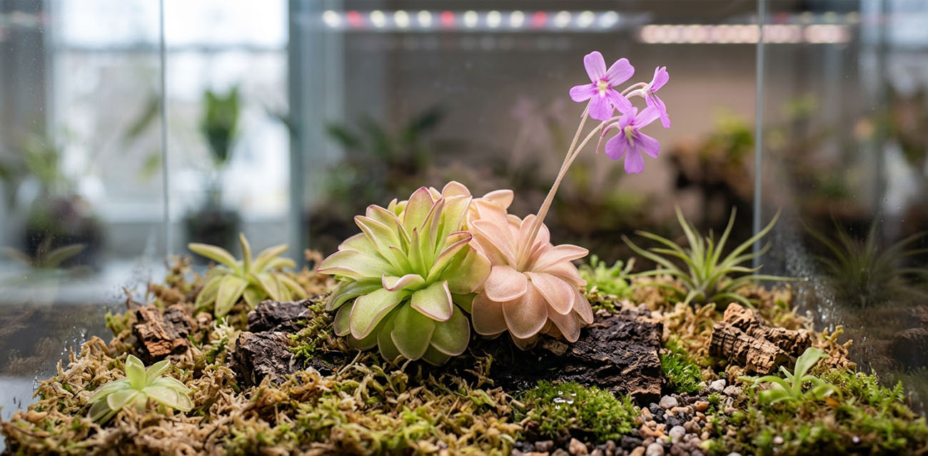 Pinguicula 'Niklas' - roślina owadożerna tłustosz do terrarium