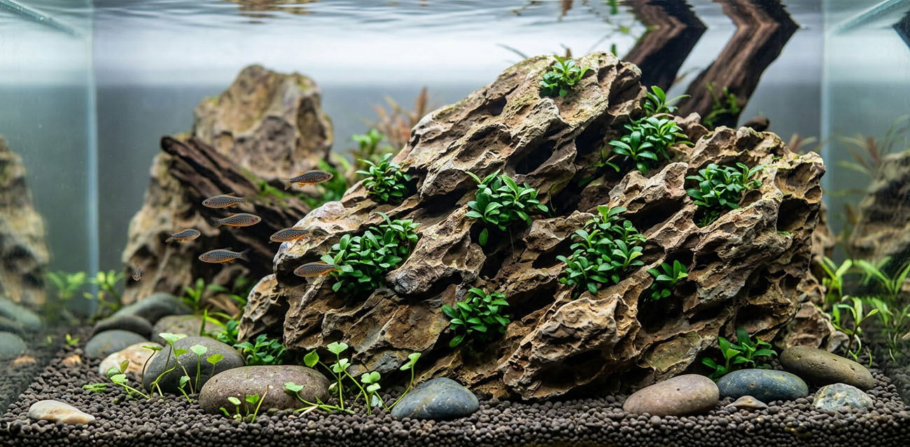 Anubias barteri sp. ’Pangolino’ - roślina do akwarium