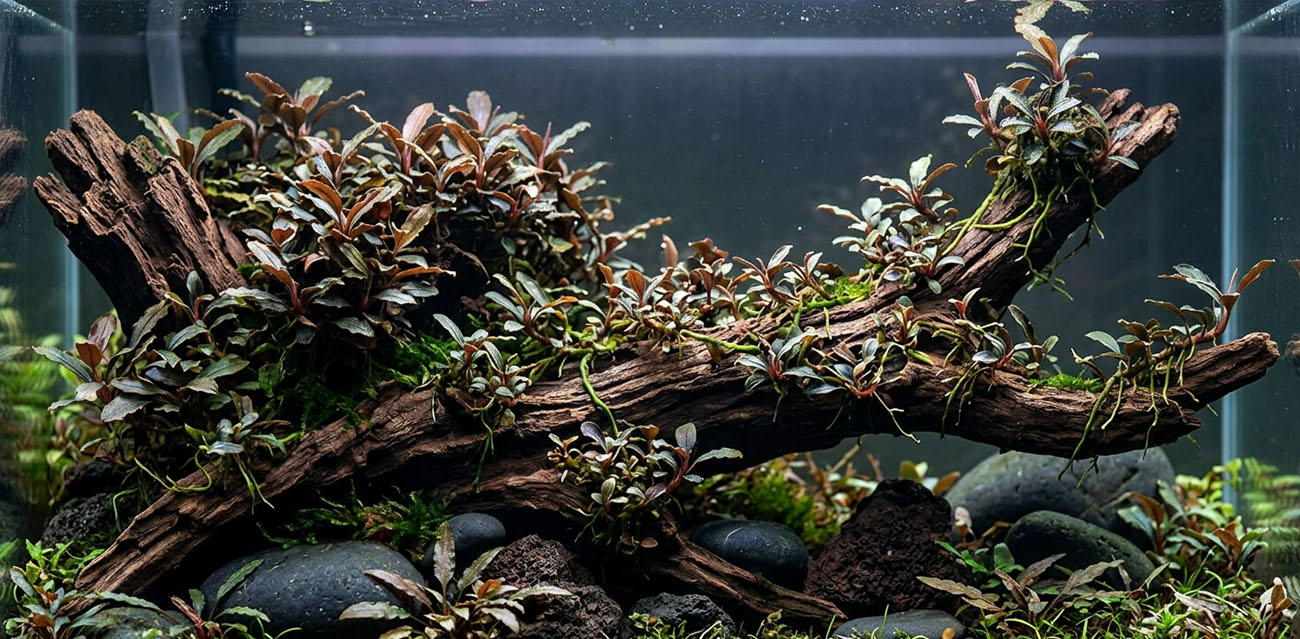 Bucephalandra sp. ’Red Mini’ - roślina do akwarium