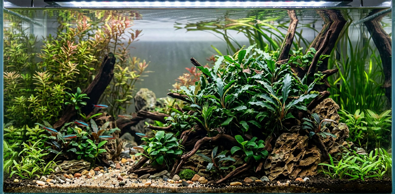 Bucephalandra sp. ’Wave leaf’ - roślina do akwarium
